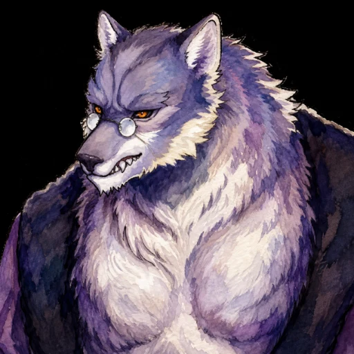 Portrait of Fenton the fancy manwolf